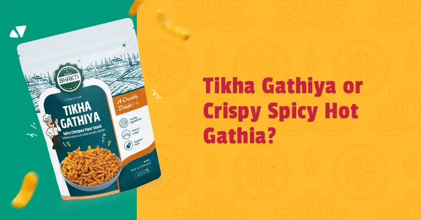 Tikha Gathiya or Crispy Spicy Hot Gathia